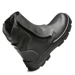 BOTA THOR PRETA AMARRAR COURO LISO BICO COMPOSITE PU BIDENSIDADE (PRP)(B.EST)