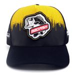 Boné Bad Fish Esporte Pesca Bordado Preto e Amarelo 01