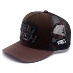 Boné Bad Fish Esporte Pesca Bordado Marrom
