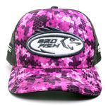 Boné Bad Fish Esporte Pesca Bordado Rosa e Preto