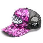Boné Bad Fish Esporte Pesca Bordado Rosa e Preto