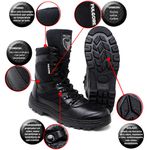Coturno Militar Fulgore Cano Medio Preto 1402