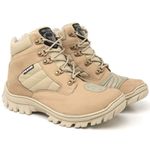 Coturno Militar Motociclista Fulgore C Zíper Bota Tático Cano Curto Americana Desert Areia