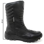 Coturno Militar Motociclista Preto Fulgore C/ Zíper Bota Tático Semi Impermeavel Cano Médio Preto
