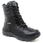 Coturno Militar Unissex Fulgore C/ Zíper Bota Tático Motociclista Cano Médio Preto