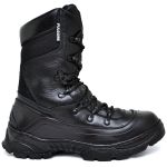 COTURNO TATICO ESCOLTA SEMI IMPERMEAVEL EMBORRACHADO EM COURO PRO PRETO FULGORE MILITAR