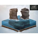 COTURNO TATICO ESCOLTA SEMI IMPERMEAVEL EMBORRACHADO EM COURO PRO PRETO FULGORE MILITAR