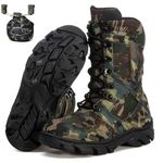 Kit Bota Coturno Militar Cano Medio Fulgore Caça e Pesca + Capa Molinete 