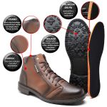 Bota Coturno Cano Baixo Fulgore com Cadarço Marrom