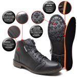 Bota Coturno Cano Baixo Fulgore com Cadarço Preto