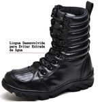 Bota Coturno Militar Motociclista Fulgore Preta