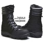 Bota Coturno Militar Tático Fulgore Couro Preta