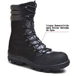 Bota Coturno Militar Tático Fulgore Couro Preta