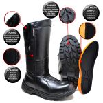 Bota Coturno Fulgore Militar Motociclista Samu Bombeiro Preto