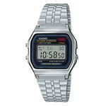 RELÓGIO CASIO VINTAGE PRATA WR pulseira detalhe menor