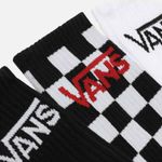 MEIA VANS CLASS CREW 36/40 BLACK-CHECKERBOARD PACK (3 PARES)