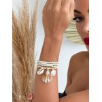 PULSEIRA MIÇANGA/PEROLAS/CONCHAS BRANCO