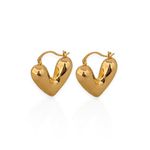 BRINCO FOLHEADO A OURO 18K CORAÇÃO ORGANIC - DOURADO