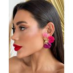 BRINCO FOLHEADO A OURO 18K FLOR PETALAS