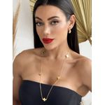 COLAR RIVIERA FOLHEADO A OURO18K INSPIRACÃO TREVOS 
