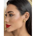 BRINCO FOLHEADO A OURO 18K ESTRELA DOR MAR DOURADO