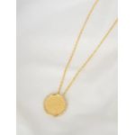 COLAR LONGO SEMIJOIA MEDALHA PAI NOSSO CRAVEJADO