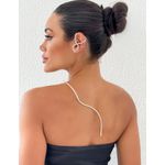 COLAR CHOCKER FOLHEADA A OURO E PRATA 925 ARO TRANSVERSAL