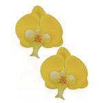 BRINCO FOLHEADO A OURO 18K FLORES REALISTAS