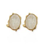 BRINCO FOLHEADO A OURO 18K BOTTON ORGANICO