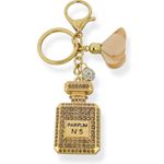 CHAVEIRO FOLHEADO A OURO 18K PERFUME ZIRCONIAS