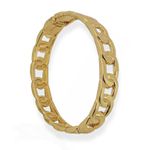 BRACELETE FOLHEADO A OURO 18K CORRENTE ESTREITA