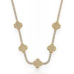 COLAR FOLHEADO A OURO 18K INSPIRAÇÃO ZIRCONIAS