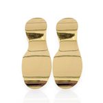 BRINCO FOLHEADO A OURO 18K RETANGULO ONDULADO