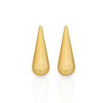 BRINCO FOLHEADO A OURO 18K GOTA AGULHA LISA M