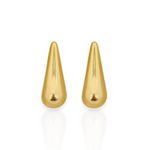 BRINCO FOLHEADO A OURO 18K GOTA AGULHA LISA P