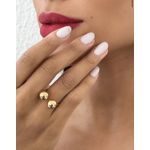 ANEL FOLHEADO A OURO 18K ESFERAS