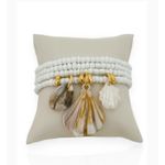 PULSEIRA MIÇANGA/PEROLAS/CONCHAS BRANCO