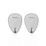 BRINCO FOLHEADO A OURO 18K E PRATA GOTA INVERTIDA