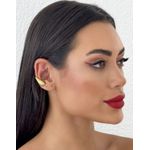 BRINCO PIERCING FAKE FOLHEADO A OURO 18K GOTA AGULHA P