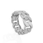 BRACELETE FOLHEADO A OURO 18K E PRATA CORRENTE LARGO