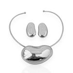 CONJUNTO COLAR E BRINCO FOLHEADO A OURO 18K E PRATA ARO FERNANDA