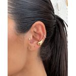 BRINCO PIERCING FAKE FOLHEADO A OURO 18K E PRATA MINI GOTA
