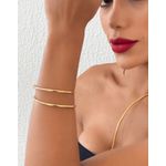 BRACELETE FOLHEADO A OURO 18K ARO LISO