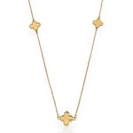 COLAR RIVIERA FOLHEADO A OURO18K INSPIRACÃO TREVOS 
