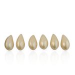 TRIO DE BRINCOS GOTA PEROLAS FOLHEADO A OURO 18K