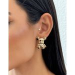BRINCO FOLHEADO A OURO 18K URSO G 