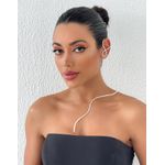 COLAR CHOCKER FOLHEADA A OURO E PRATA 925 ARO TRANSVERSAL