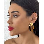 BRINCO FOLHEADO A OURO 18K INSPIRACAO TIGRE
