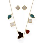 CONJUNTO FOLHEADO A OURO 18K INSPIRACAÇÃO 