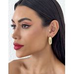 BRINCO FOLHEADO A OURO 18K GEOMETRICO LISO